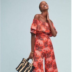 Anthropologie Kopal Biji Off the Shoulder Jumpsuit